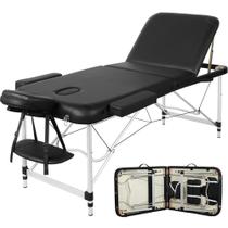 Mesa de massagem Yaheetech de alumínio portátil de 28 polegadas de largura