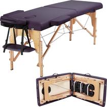 Mesa de massagem Yaheetech portátil dobrável em 2 dobras ajustável
