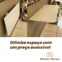 Mesa de Parede Dobrável 66x35 para Uso em Casa e Escritório - Maclavi Móveis