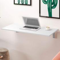 Mesa De Parede Dobravel Supensa Com Suporte 50x35 Branca