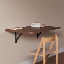 Mesa de Parede Fixa Preta 60x30cm - Perfeita para Escritório ou Estudo