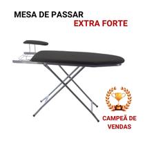 Mesa de Passar Extra Forte Tábua Passadeira de Roupa Com Passa Mangas e Porta Ferro Someway