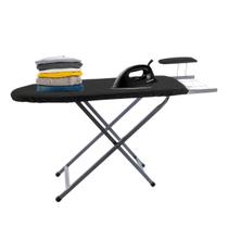 Mesa De Passar Roupas Com Suporte De Ferro Passa Mangas Tecido Metalizado Em Aço Reforçado Mesa De Passar Roupas Com Suporte De Ferro Passa Mangas Tecido Metalizado Em Aço Reforçado