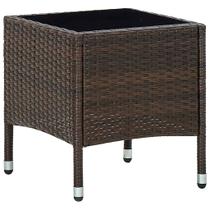 Mesa de pátio vidaXL elegante, versátil, fácil de montar, marrom Mesa de pátio vidaXL elegante, versátil, fácil de montar, marrom