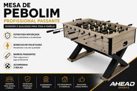 Mesa De Pebolim Profissional Totó Passante Com Bonecos Polietileno AHEAD SPORTS Mesa De Pebolim Profissional Totó Passante Com Bonecos Polietileno AHEAD SPORTS