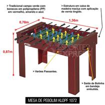 Mesa de Pebolim Totó em Madeira Maciça com Varões Passantes Klopf 1072 Mesa de Pebolim Totó em Madeira Maciça com Varões Passantes Klopf 1072