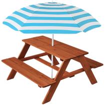 Mesa de Picnic de Madera para Niños con Sombrilla Mejor Opción 3-7 Años Mesa de Picnic de Madera para Niños con Sombrilla Mejor Opción 3-7 Años