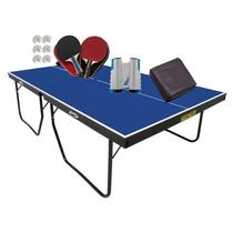 MESA DE PING PONG 1090 KLOPF + 2 Kits c/ Estojo + Rede Retrátil + Capa Slim