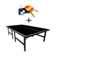 MESA DE PING PONG COR PRETA MDP 15mm KLOPF 1010 + KIT Completo klopf 5030