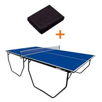 MESA DE PING PONG MDF 15mm C/ RODAS, SUPORTE E REDE - KLOPF 1009 + Capa Impermeável