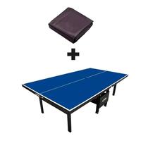 MESA DE PING PONG MDF 18mm 1084 KLOPF C/ RODAS + Capa Para Mesa Aberta