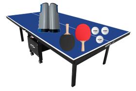 MESA DE PING PONG MDF 18mm 1084 KLOPF C/ RODAS + KIT Completo c/ rede retrátil MESA DE PING PONG MDF 18mm 1084 KLOPF C/ RODAS + KIT Completo c/ rede retrátil