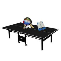 MESA DE PING PONG MDF 18mm 1084 PRETA KLOPF + Kit Raquetes e Bolinhas + Rede Retrátil MESA DE PING PONG MDF 18mm 1084 PRETA KLOPF + Kit Raquetes e Bolinhas + Rede Retrátil
