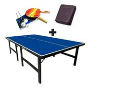 MESA DE PING PONG MDF 18mm KLOP 1019 + KIT Completo 5030 + Capa Para Mesa Aberta MESA DE PING PONG MDF 18mm KLOP 1019 + KIT Completo 5030 + Capa Para Mesa Aberta