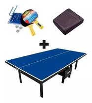 MESA DE PING PONG MDF 18mm Klopf 1084 C/ RODAS + KIT Completo 5031 + Capa Para Mesa Aberta