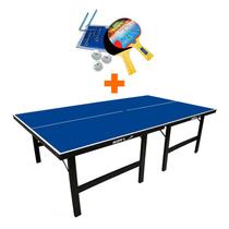 Mesa de Ping Pong MDP 15MM - KLOPF 1001 + KIT TÊNIS DE MESA 5031