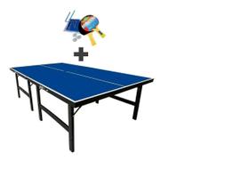 MESA DE PING PONG OFICIAL MDF 15mm KLOPF 1016 + KIT Completo Klopf 5031 com raquetes , rede , bolinhas