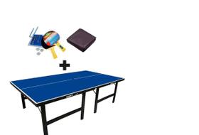 MESA DE PING PONG OFICIAL MDP 15mm KLOPF 1001 + KIT completo ping pong Klopf 5031 + Capa