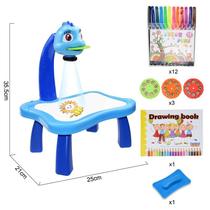 Mesa de Pintura de Desenho de Projetor de Led Infantil (Azul) - Toy King