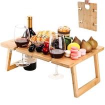 Mesa de piquenique dobrável portátil para vinho Peohud 43 x 32 x 18 cm