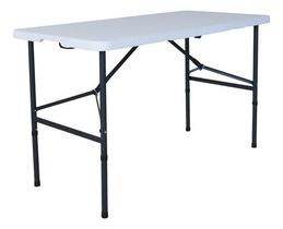 Mesa De Plastico Branca Para Jardim 4 Lugares 124x60x74 Cm