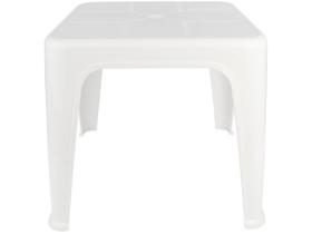 Mesa de Plástico de Apoio Quadrada Mor Branca 4 Lugares