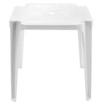 Mesa de Plástico Monobloco Branca com Arremate 70x70cm - LAR PLASTICOS