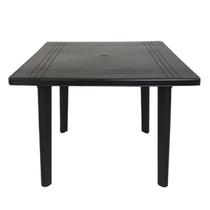 Mesa de Plástico Quadrada 90cm Preta Desmontável