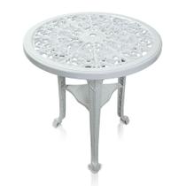 Mesa de Plástico Redonda Colonial Polipropileno Branca Antares