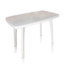 Mesa De Plastico Retangular Tiradentes 130x80 Branco Kit 04