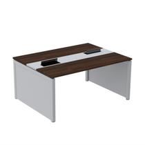 Mesa de Plataforma Dupla para 2 Pessoas Corporativa 120x140/2p Escarlate/Cinza