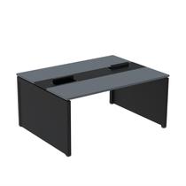 Mesa de Plataforma Dupla para 2 Pessoas Corporativa 120x140/2p Grafito/Preto