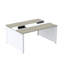 Mesa de Plataforma Dupla para 2 Pessoas Corporativa 120x140/2p Nogueira casblanca/Branco