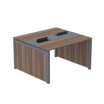 Mesa de Plataforma Dupla para 2 Pessoas Corporativa 120x140/2p Walnut/Grafito