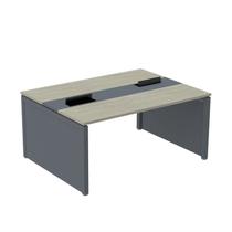 Mesa de Plataforma Dupla para 2 Pessoas Corporativa 140x140/2p Cinza