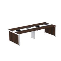 Mesa de Plataforma Dupla para 4 Pessoas Corporativa 120x140/4p Escarlate/Branco