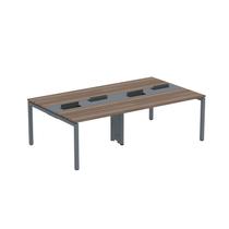 Mesa de Plataforma Dupla para 4 Pessoas Corporativa 120x140/4p Pdc12/14/4p Walnut/Grafito