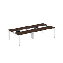 Mesa de Plataforma Dupla para 4 Pessoas Corporativa 150x140/4p Pdc15/14/4p Escarlate/Preto