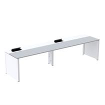 Mesa de Plataforma Simples para 2 Pessoas Corporativa 110x792/2p Pscpp110/792/2p Cinza/Branco