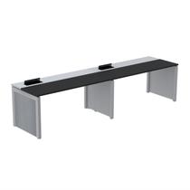 Mesa de Plataforma Simples para 2 Pessoas Corporativa 110x792/2P PSCPP110/792/2P Preto/Cinza