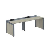 Mesa de Plataforma Simples para 2 Pessoas Corporativa 150x792/2P PSCPP150/792/2P Bege/Nogueira Casablanca/Grafito