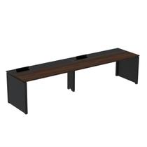 Mesa de Plataforma Simples para 2 Pessoas Corporativa 150x792/2p Pscpp150/792/2p Escarlate/Preto - Pandin Móveis