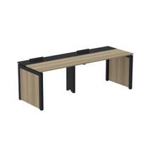 Mesa de Plataforma Simples para 2 Pessoas Corporativa 150x792/2P PSCPP150/792/2P Marrom Noce Naturalle/Preto Marromle