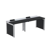 Mesa de Plataforma Simples para 2 Pessoas Corporativa 150x792/2P PSCPP150/792/2P Preto/Cinza