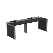 Mesa de Plataforma Simples para 2 Pessoas Corporativa 150x792/2p Pscpp150/792/2p Preto/Grafito