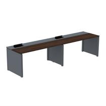 Mesa de Plataforma Simples para 2 Pessoas Corporativa 160x792/2p Pscpp160/792/2p Escarlate/Grafito