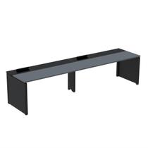 Mesa de Plataforma Simples para 2 Pessoas Corporativa 160x792/2p Pscpp160/792/2p Grafito/Preto