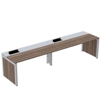 Mesa de Plataforma Simples para 2 Pessoas Corporativa 160x792/2P PSCPP160/792/2P Preto/Cinza
