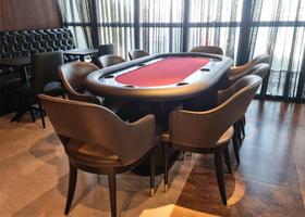 Mesa de Poker Linha Master com Borda Estofada e Porta Copos - 2,55x1,15m