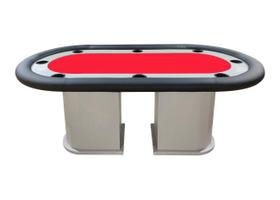 Mesa de Poker Linha Master com Borda Estofada e Porta Copos Nude - 2,55x1,15m